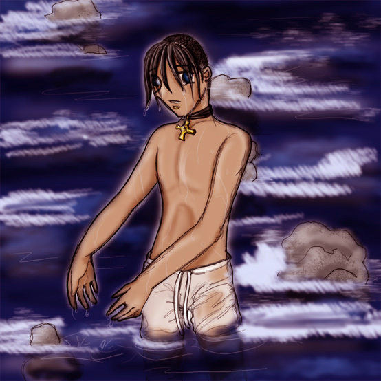 Yep.  There's no reason, he's just wet.